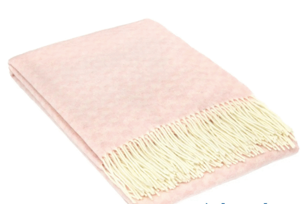 HYGGE HOME KASHMIIR/MERIINO VILLANE PLEED  140x200cm roosa