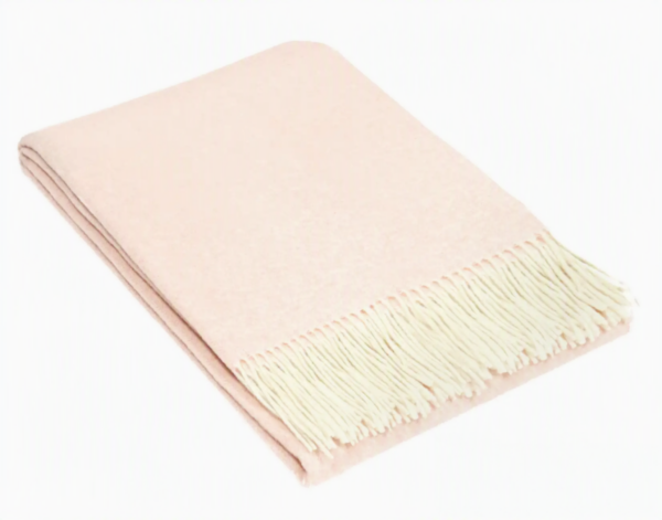 HYGGE HOME KASHMIIR/MERIINO VILLANE PLEED  140x200cm roosa