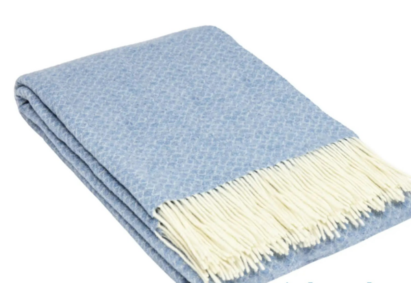 HYGGE HOME KASHMIIR/MERIINO VILLANE PLEED 140x200cm Helesinine