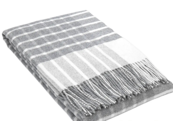 HYGGE HOME KASHMIIR/MERIINO VILLANE PLEED 140x200cm HALL/VALGE