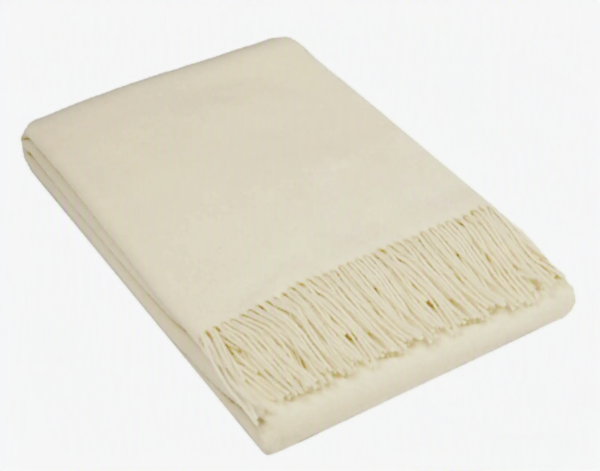 HYGGE HOME KASHMIIR/MERIINO VILLANE PLEED  140x200cm valge