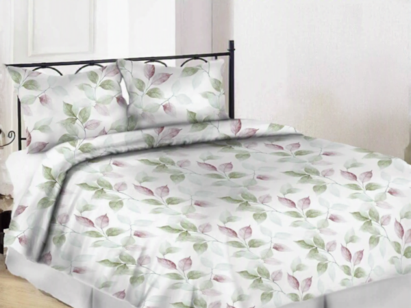 HYGGE HOME satiinvoodipesu TC300 LEAF  220x205cm, 2x50x60cm