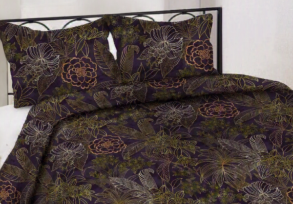 HYGGE HOME satiinvoodipesu TC300 LINA PLUM 200x205cm, 2x50x60cm