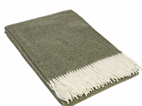 HYGGE HOME KASHMIIR/MERIINO VILLANE PLEED  140x200cm KHAKI